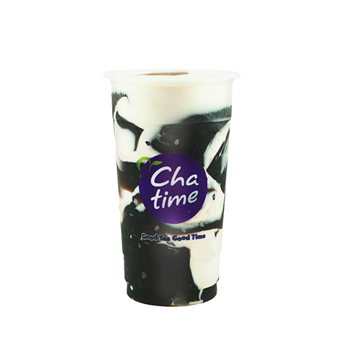 Grass Jelly with Fresh Milk