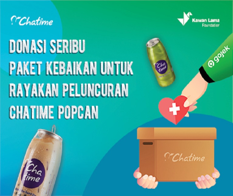 Rayakan Peluncuran Chatime Popcan, Chatime Indonesia Donasikan 1.000 Paket Kebaikan