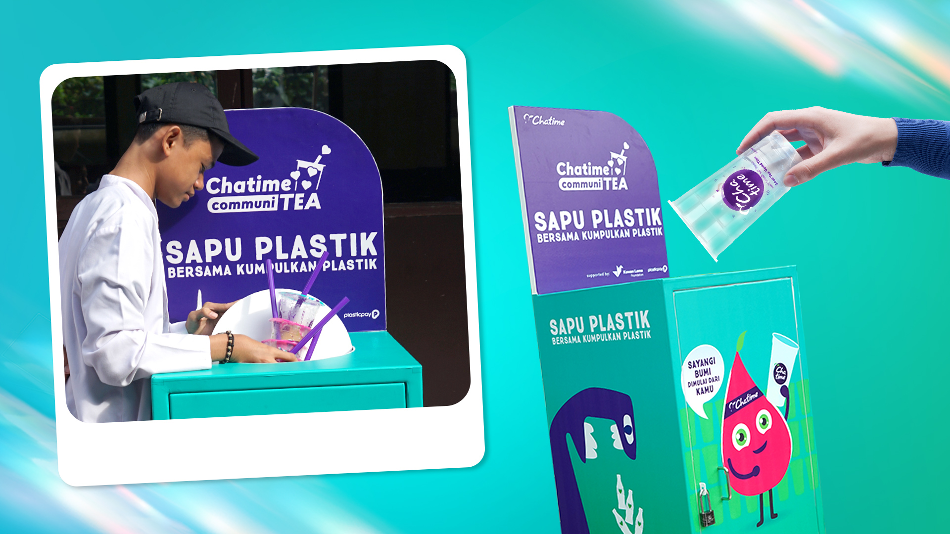 chatime dropbox gerakan sapu plastik