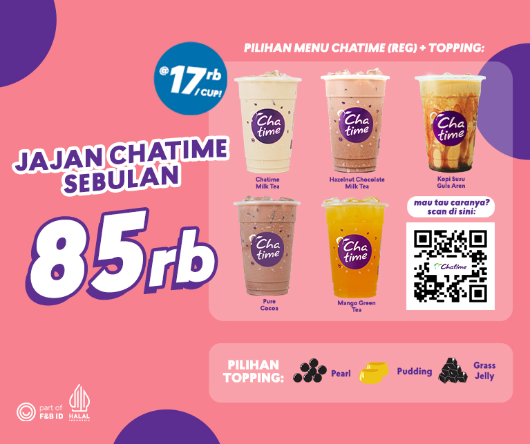 Jajan Chatime Sebulan Makin Cuan!